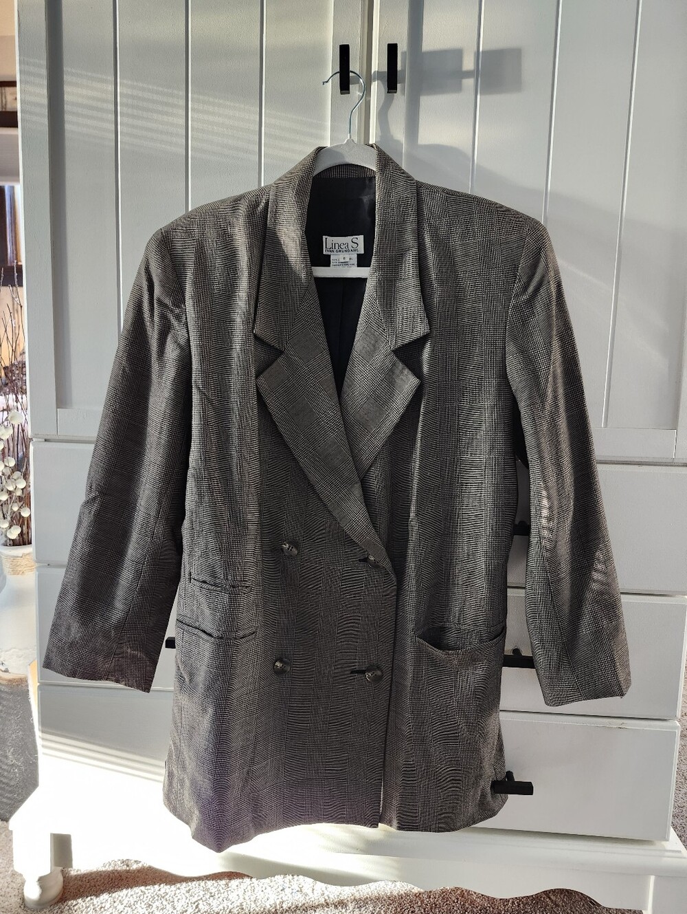 Ivan Grundahl (Linsea S) Women's Double-Breasted Grey Blazer Coat Sz 6